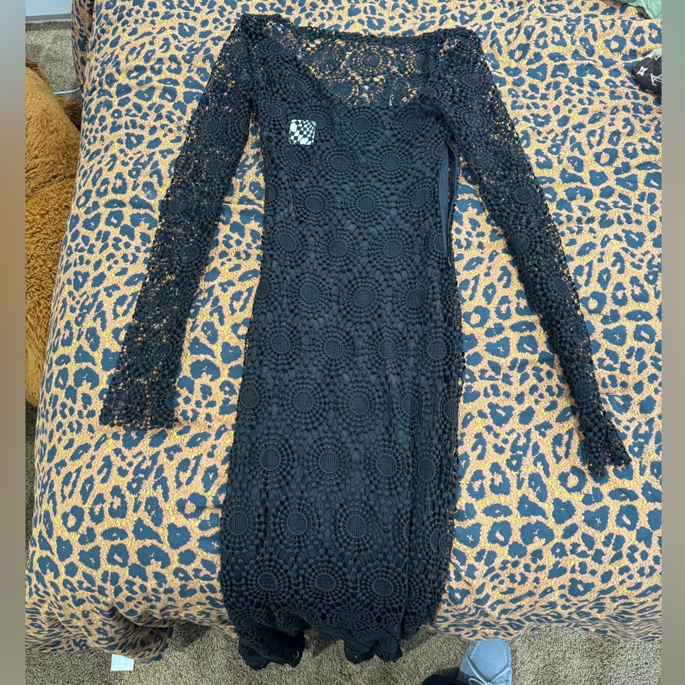 Knitted Black Dress